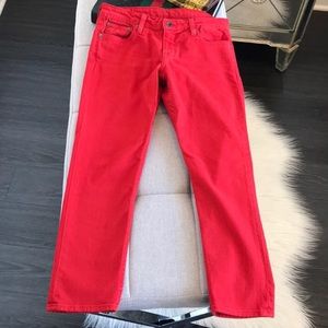 Big Star Red Cropped// Capri Jeans